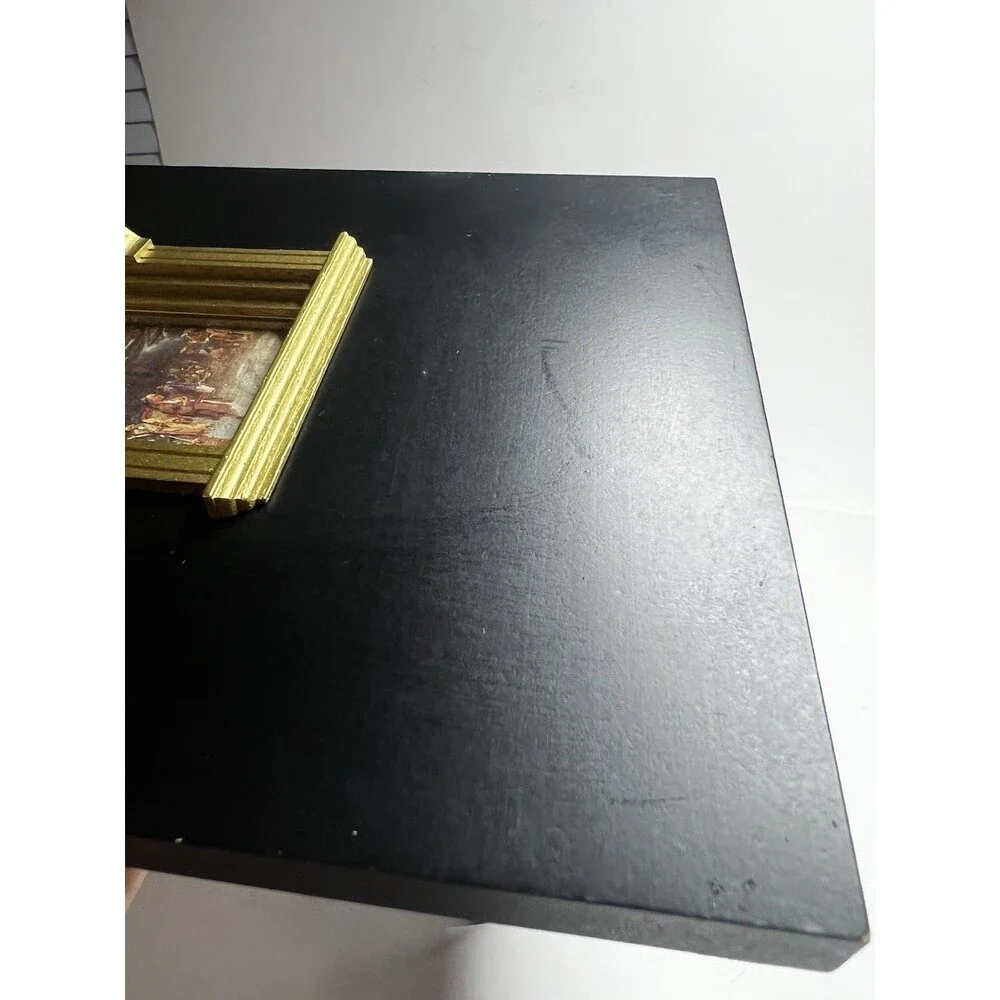 1994 Amerigo by Lasercraft Miniature Painting Gold Architectural Frame 8x6,5”